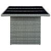 Light Grey and Black Garden Table