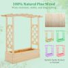 Wooden Raised Garden Bed Planter Box with Trellis and Roof