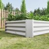 6' x 3' x 1' Raised Garden Bed – Silver Corrugated Metal