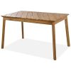 3-Piece Acacia Wood Table and Bench Dining Set for Outdoor and Indoor Use