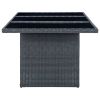 Dark Grey and Black Garden Table