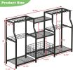 Heavy‑Duty Garden Tool Organizer Tower Rack with Hooks – 3‑Tier