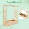 Wooden Raised Garden Bed Planter Box with Trellis and Roof