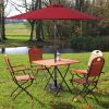 17.5" Heavy‑Duty Umbrella Base – 30 lb Square Bronze Stand
