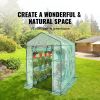Walk‑In Greenhouse with Shelves & Zipper Door – 4.6 x 4.6 x 6.6 ft