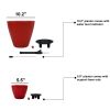 2‑Pack Smart Self‑Watering Planter Pots – Red, Round Cone
