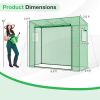 Outdoor Portable Walk‑In Greenhouse with PE Cover & Roll‑Up Zipper Door – 6.6 x 2.5 x 5.6 ft