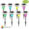 8-Pack Color-Changing Solar Pathway Lights – IP44