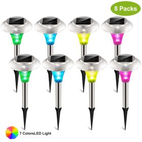 8-Pack Color-Changing Solar Pathway Lights – IP44