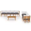 Dark Grey and White Garden Lounge Set