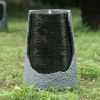 Broken Urn Polyresin Water Fountain with Light – 17 x 17 x 26 in