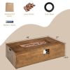 48" x 27" Outdoor Propane Gas Fire Pit Table – 50,000 BTU with Lava Rocks and Cover