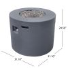 31" Round MGO Propane Fire Pit – 40,000 BTU with Built‑In Tank Storage