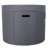 31" Round MGO Propane Fire Pit – 40,000 BTU with Built‑In Tank Storage
