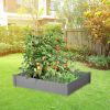 Wooden Raised Garden Bed – Tool-Free Assembly - 48" x 48" x 10"