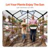 Polycarbonate Pavilion Greenhouse with Hinged Door & 2 Vent Windows – 8 x 10 ft