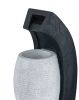 Black & White Vase Water Fountain with Light & Pump – 10 x 8.1 x 23.4 in