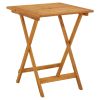 Small Foldable Natural Acacia Wood Garden Table