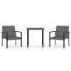 Grey and Black Outdoor Dining Set