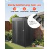 5 x 3 ft Metal Garden Shed with Lockable Door & Vents