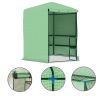 Greenhouse with Green PE Mesh Fabric & Powder‑Coated Steel – 89.4 x 87.8 in