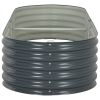 Garden Raised Bed – Galvanized Steel, Gray 94.5" x 31.5" x 17.3"