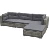Gray PE Rattan Modular Garden Furniture Set – Medium Size