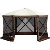 Gazebo Screen Tent, 6‑Sided Pop‑Up Camping Canopy with Mesh Windows & Carry Bag – 12 x 12 ft