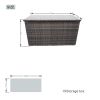 Brown Wicker Deck Box with Steel Frame