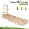 Wooden Raised Garden Bed with Planter Box and Trellis – 235 x 63 x 102 cm