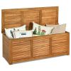 47 Gallon Wooden Deck Storage Bench Box