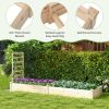 Wooden Raised Garden Bed with Planter Box and Trellis – 235 x 63 x 102 cm