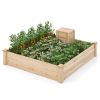 49" x 49" x 10" Raised Garden Bed with Compost Bin