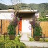 Metal Garden Arch with Dual Plant Stands – 79.5" W x 86.6" H