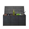 Outdoor Garden Plastic Storage Deck Box Chest, Lockable Seat – 75 Gallon (Black)