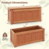 Outdoor Plant Container Bench with Seat for Garden, Yard, Balcony, or Deck