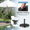 51 lb Outdoor Umbrella Base with Wheels & Handles – 20.5 in