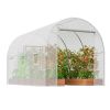Walk‑In Tunnel Greenhouse Hot House with Galvanized Steel Frame & PE Cover – 9.6 x 6.4 x 6.2 ft