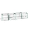 Portable Tunnel Greenhouse with 4 Zippered Doors – 13 x 3 x 2.5 ft