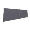 Retractable Side Awning Privacy Screen – Waterproof & UV-Resistant – Grey – 276" x 71"