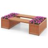 Outdoor Plant Container Bench with Seat for Garden, Yard, Balcony, or Deck