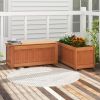 Outdoor Plant Container Bench with Seat for Garden, Yard, Balcony, or Deck