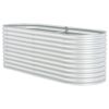 Garden Raised Bed – Galvanized Steel, Silver 94.5" x 31.5" x 31.9"
