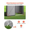 5 x 3 ft Metal Garden Shed with Lockable Door & Vents