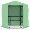 Greenhouse with Green PE Mesh Fabric & Powder‑Coated Steel – 89.4 x 87.8 in