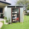 6 ft x 5 ft Outdoor Metal Storage Shed – White