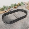Raised Garden Bed Outdoor – Oval Large Black Metal Planter Bed for Vegetables & Flowers