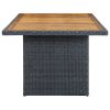 Dark Grey and Brown Garden Table