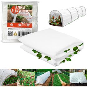 White Plant Covers for Freeze Protection – 10 x 30 ft, 50 GSM PP Frost Cloth