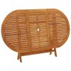 Medium Foldable Brown Eucalyptus Wood Garden Table
